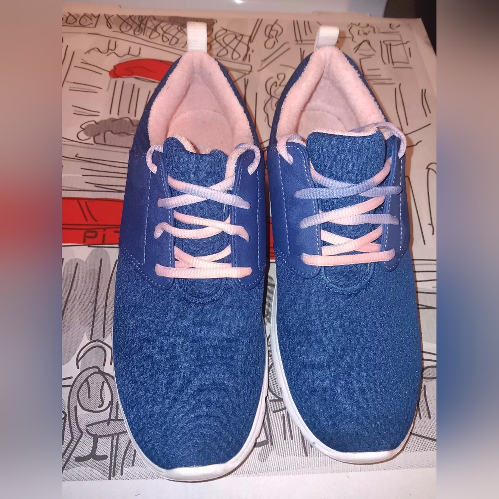 Footjoy Blue and Pink Golf Shoes Soft Cleats Wms Sz 8.5